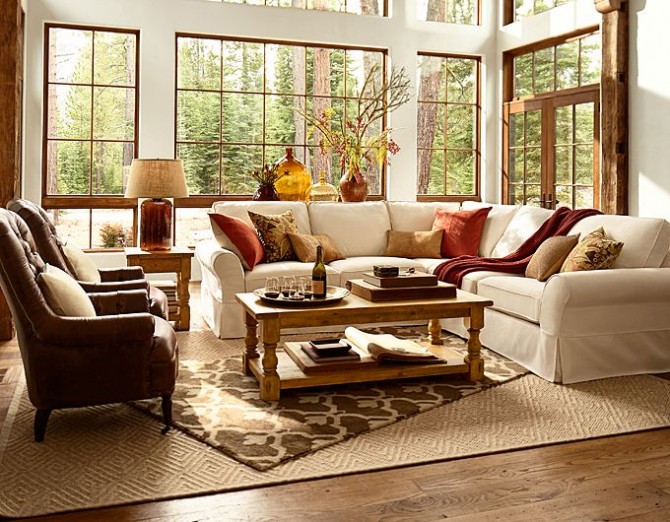 pottery barn living room sets